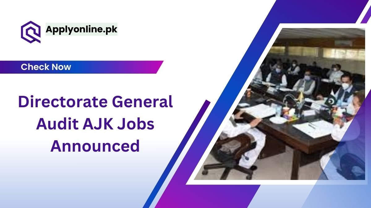 Directorate General Audit AJK Jobs 2024