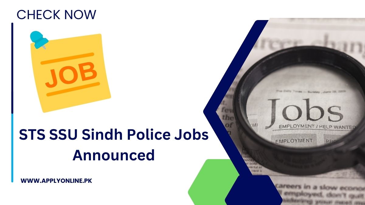 STS SSU Sindh Police Jobs 2024 
